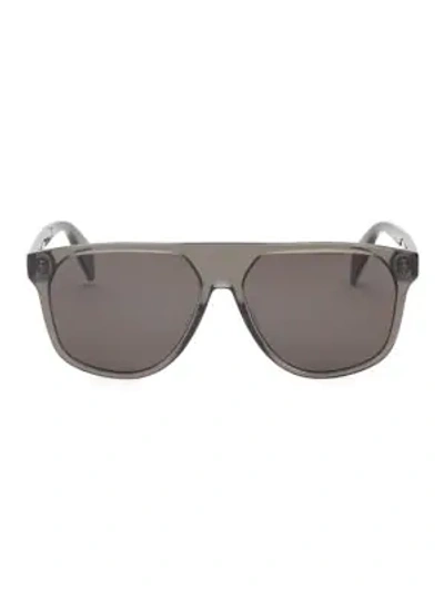 Shop Alexander Mcqueen 58mm Ghost Skull Square Sunglasses In Grey