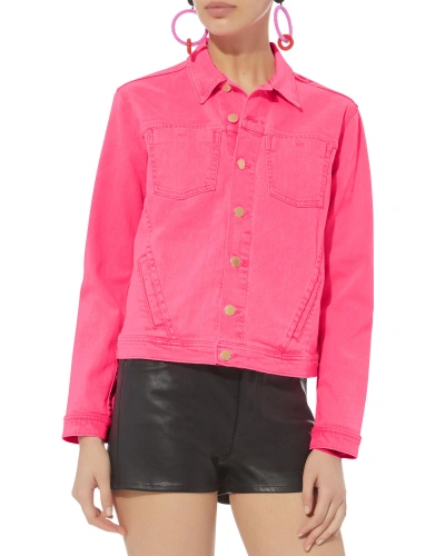 Shop L Agence Celine Pink Denim Jacket