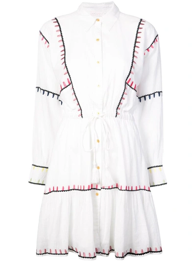 Shop Carolina K Embroidered Shirt Dress - White