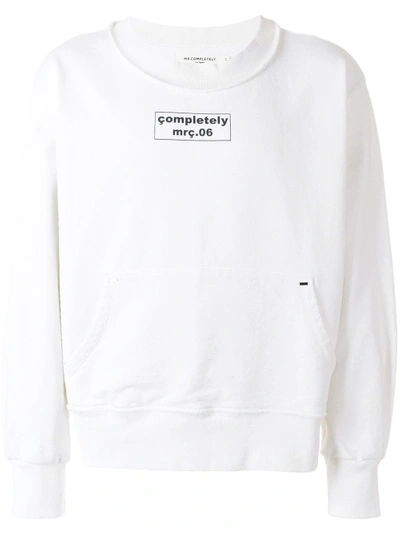 Shop Mr Completely Mr. Completely Logo Print Sweatshirt - White
