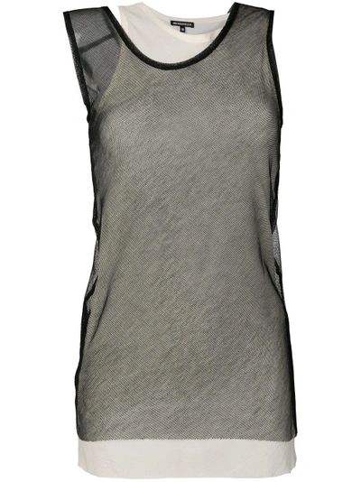 Shop Ann Demeulemeester Layered Asymmetric Tank Top