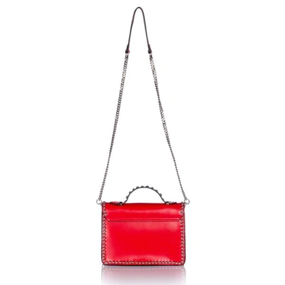 Shop Nissa Leather Bag With Sparkling Details