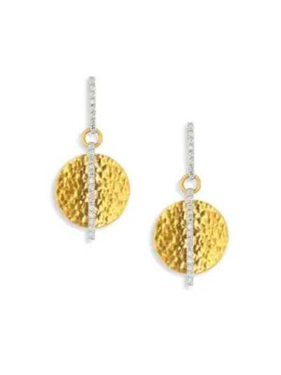 Shop Gurhan Women's Small Lush Diamond, 24k Yellow Gold & 18k White Gold Drop Earrings