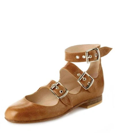 Shop Vivienne Westwood Roman Three Strap Sandal In Tan