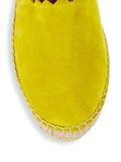 Shop Saks Fifth Avenue Marigold Suede Scallop Espadrilles In Cognac