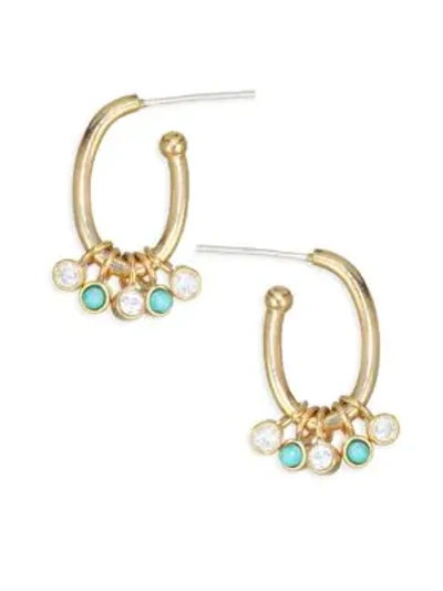 Shop Jules Smith Vita Cluster Hoops In Yellow Gold