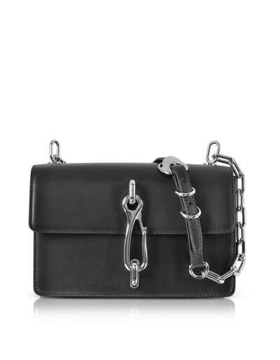 Shop Alexander Wang Hook Black Leather Medium Crossbody Bag
