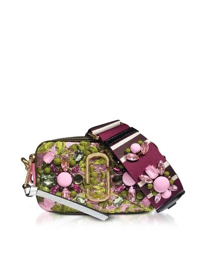 Marc Jacobs Stamped Floral Snapshot Crossbody Bag, Purple, ModeSens