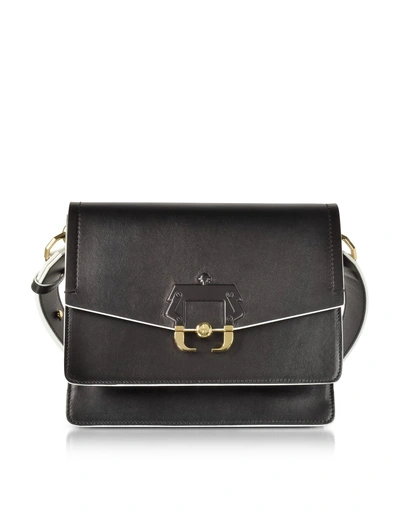Shop Paula Cademartori Black Leather Twiggy Shoulder Bag