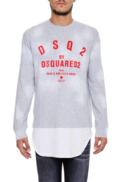 Shop Dsquared2 Logo T-shirt In Grigio Melange