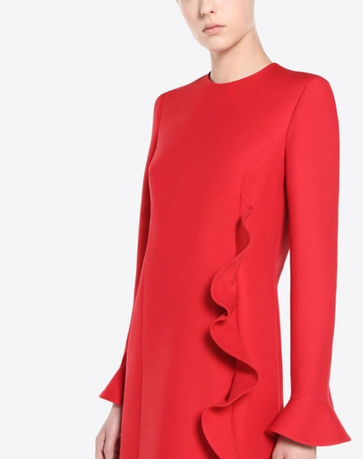 Shop Valentino Crepe Couture Dress In Red