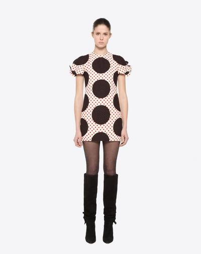 Shop Valentino Re-edition Polka Dot Dress In Black