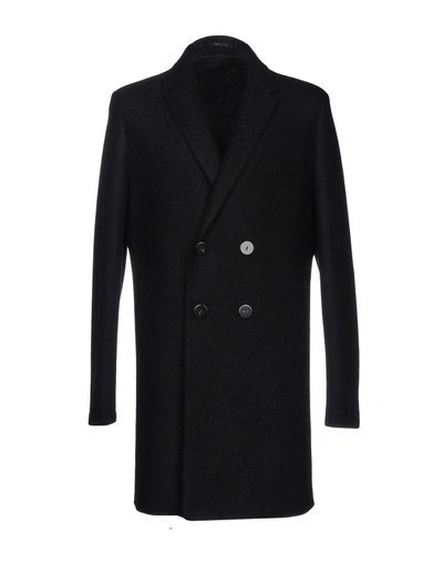 Shop Emporio Armani Coats In Black