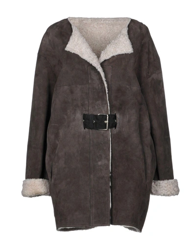Shop Isabel Marant Coat In Dark Brown