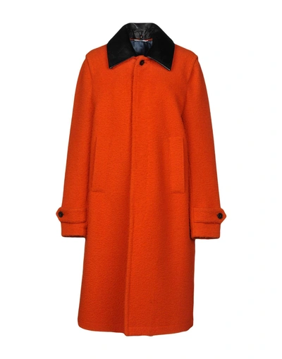 Shop Valentino Coats In Orange