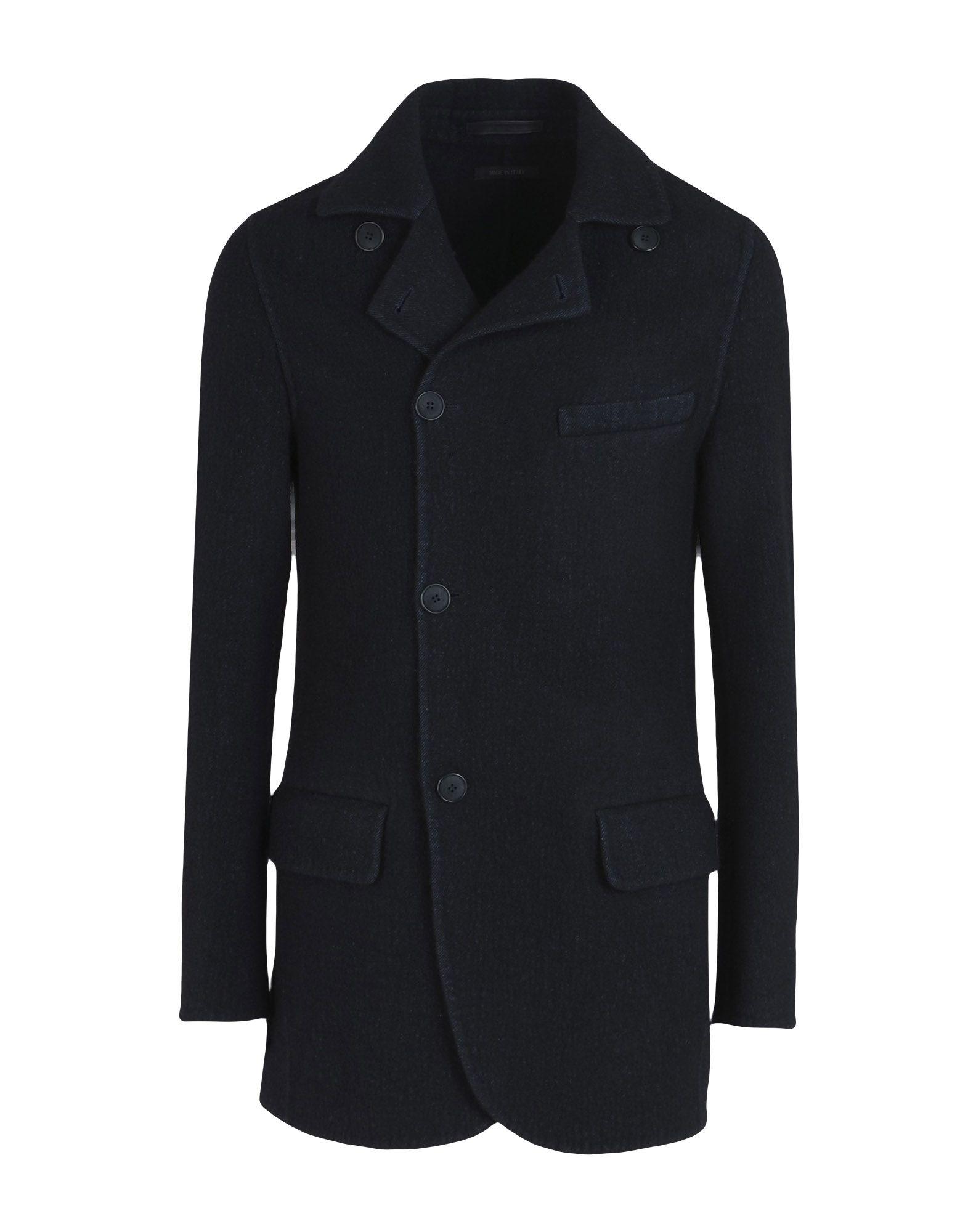 Armani Coat In Dark Blue ModeSens