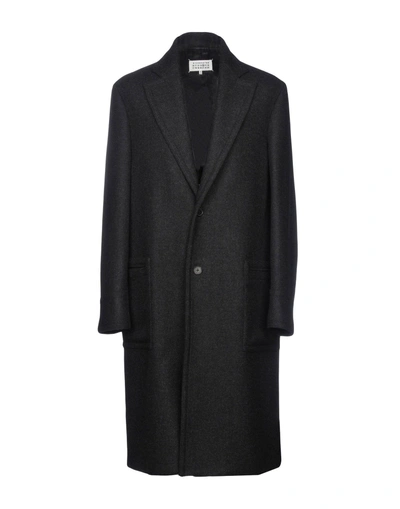 Shop Maison Margiela Coat In Steel Grey