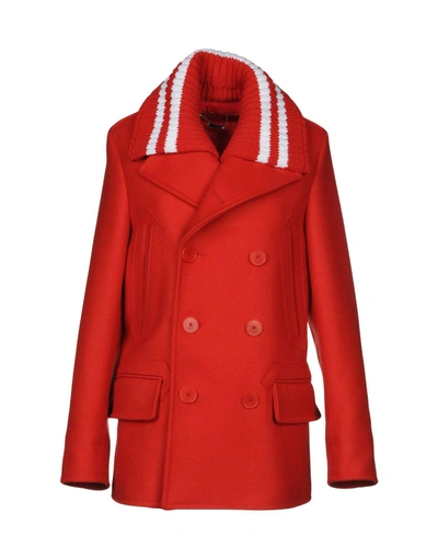 Shop Givenchy Coat In Red