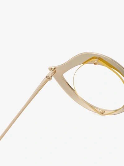 Shop Gucci Eyewear Brille Mit Cat-eye-gestell In Pink