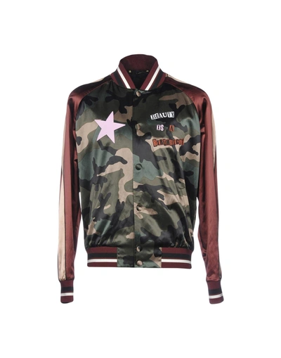 Shop Valentino Jackets In Military Green