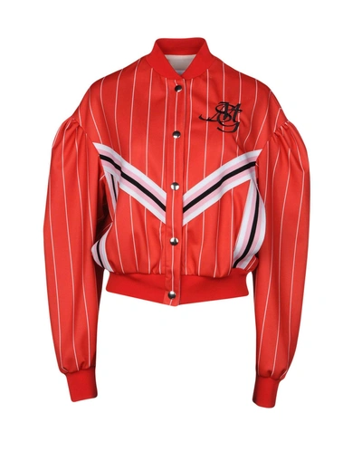 Shop Msgm Bomber In Red