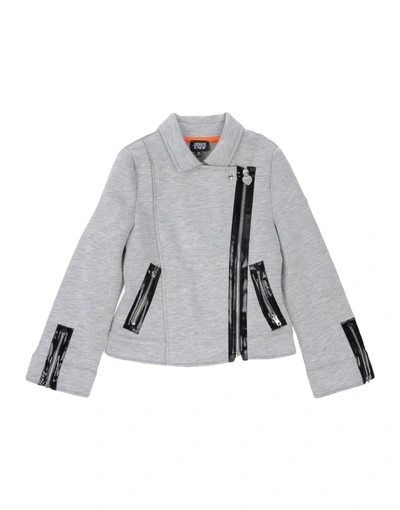 Shop Armani Junior Biker Jacket In Grey