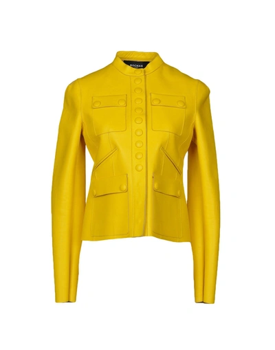 Shop Rochas Jackets In Yellow