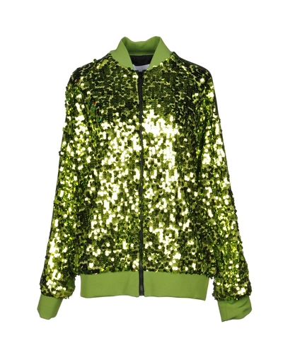 Shop Msgm Jackets In Green