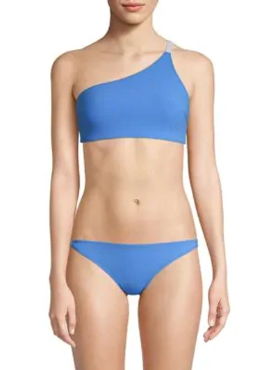 Shop Flagpole Haley Bikini Top In Shore Blue