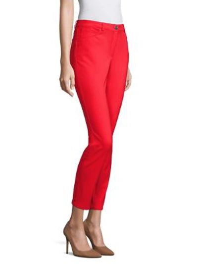 Shop Escada Techno Ankle Pants In Red