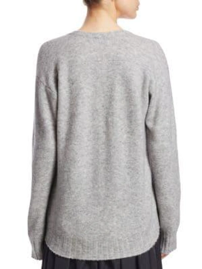 Shop 3.1 Phillip Lim / フィリップ リム Open Neck Wool Sweater In Medium Melange Grey