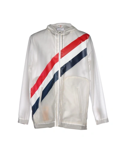 Shop Thom Browne Overcoats In Transparent