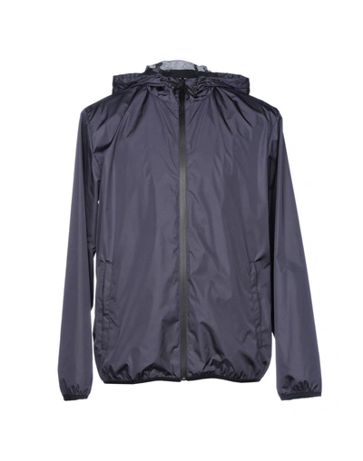Shop Msgm Full-length Jacket In Dark Blue