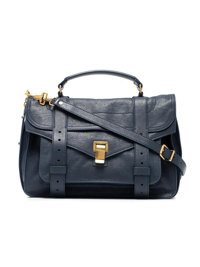 Shop Proenza Schouler Blue Ps1 Medium Leather Shoulder Bag