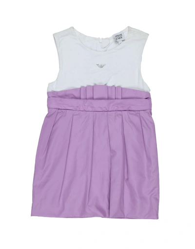 Shop Armani Junior Dress In Light Purple