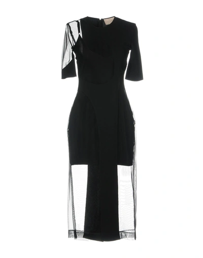 Shop Christopher Kane 3/4 Length Dress In Black