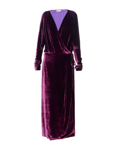 Shop Attico Midi Dresses In Deep Purple