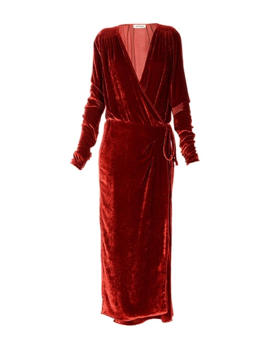 Shop Attico Midi Dress In Red