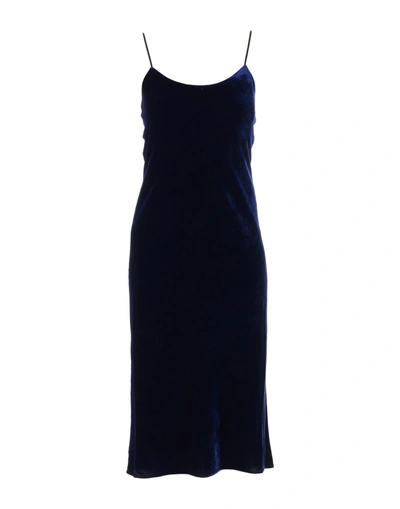 Shop Tibi 3/4 Length Dresses In Dark Blue