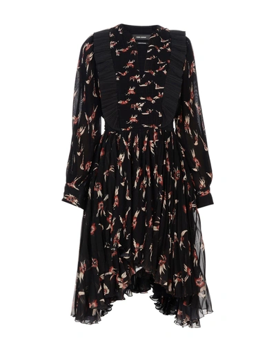 Shop Isabel Marant Woman Midi Dress Black Size 1 Polyester, Silk