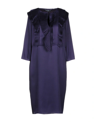 Shop Ferragamo Midi Dresses In Purple