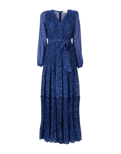 Shop Michael Michael Kors Long Dress In Dark Blue