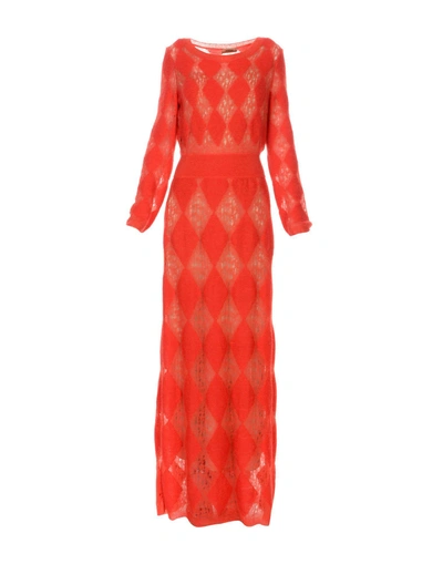 Shop Missoni Long Dress In Red