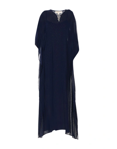 Shop Michael Michael Kors Long Dress In Dark Blue