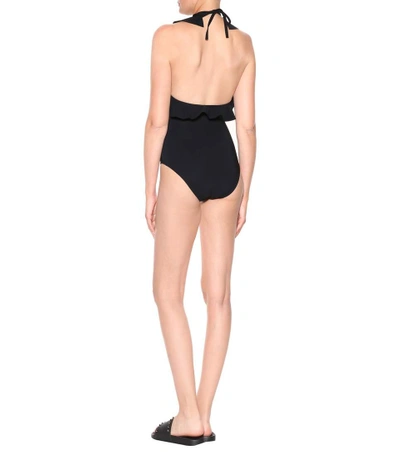 Shop Karla Colletto Zaha Halter Swimsuit In Black