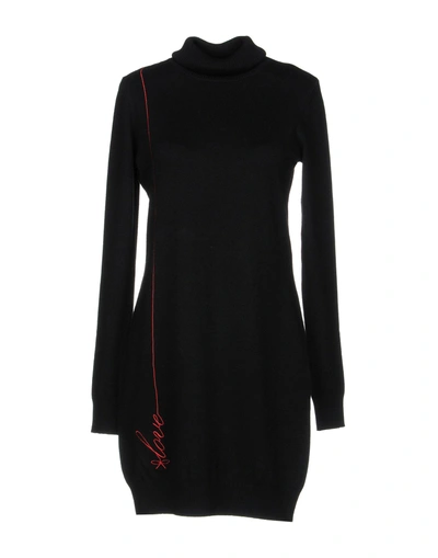 Shop Love Moschino Short Dresses In Black