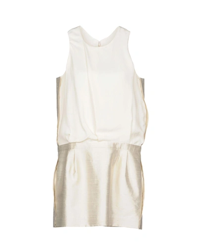 Shop Balenciaga Short Dress In Ivory