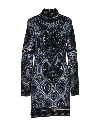 Shop Emilio Pucci Short Dresses In Dark Blue