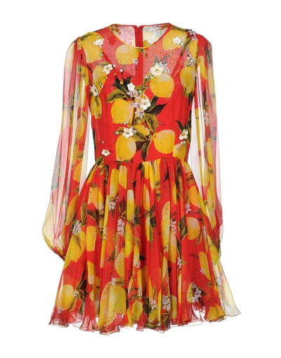 Shop Dolce & Gabbana Short Dress In Red