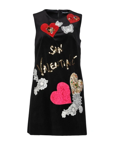 Shop Dolce & Gabbana Short Dress In Black